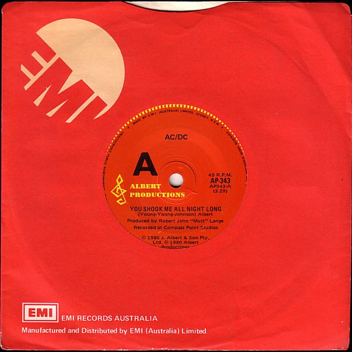 AC/DC – You Shook Me All Night Long (VG+/Generic) - VINYL LP