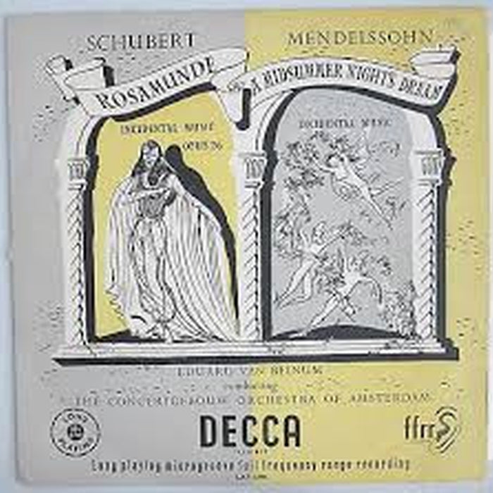Franz Schubert, Felix Mendelssohn-Bartholdy, Concertgebouworkest, Eduard van Beinum – Rosamunde - Incidental Music / A Midsummer Night's Dream - Incidental Music (VG+/VG+) - VINYL LP