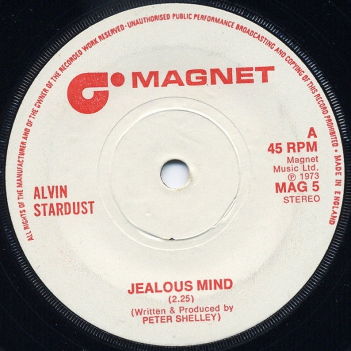 Alvin Stardust – Jealous Mind (VG+/Generic) - VINYL LP