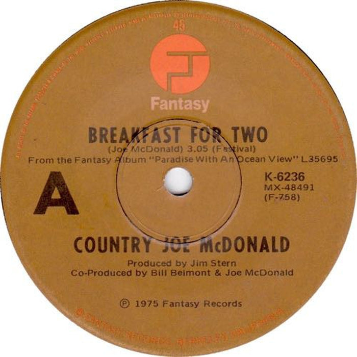 Country Joe McDonald – Breakfast For Two (VG+/Generic) - VINYL LP