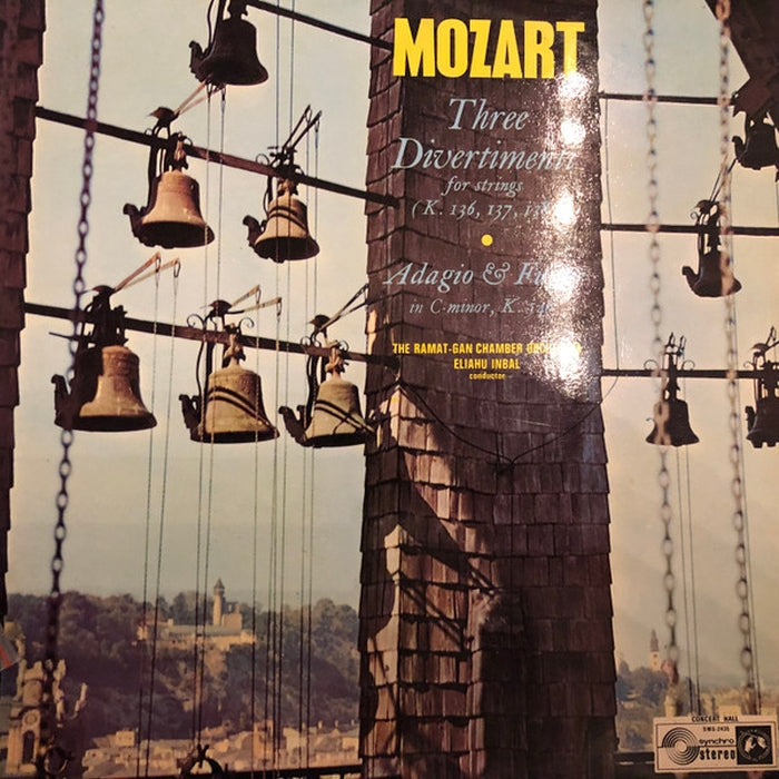Wolfgang Amadeus Mozart, The Ramat-Gan Chamber Orchestra, Eliahu Inbal – Three Divertimenti For Strings (K.136,137.138) . Adagio & Fugue In C-minor, K.546 (VG+/VG+) - VINYL LP