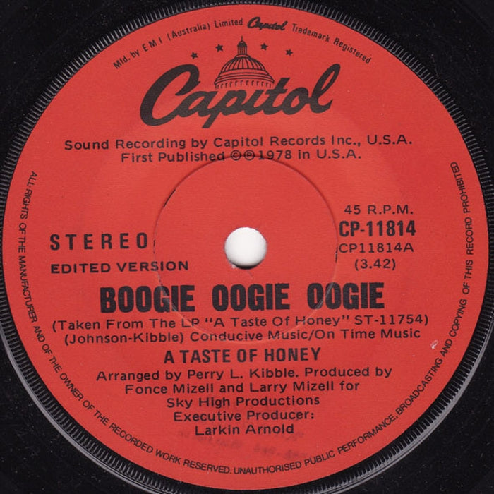 A Taste Of Honey – Boogie Oogie Oogie (VG+/Generic) - VINYL LP